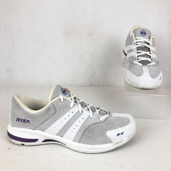 Ryka Shoes Ryka Womens Size 8 Ramble Walk White Grey Leather Mesh
